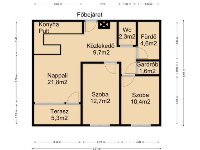 Eladó igényes, modern lakás, az Eötvös házban