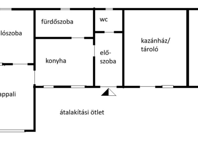 Kis ház, a Mesteri fürdőhöz közeli Köcskön
